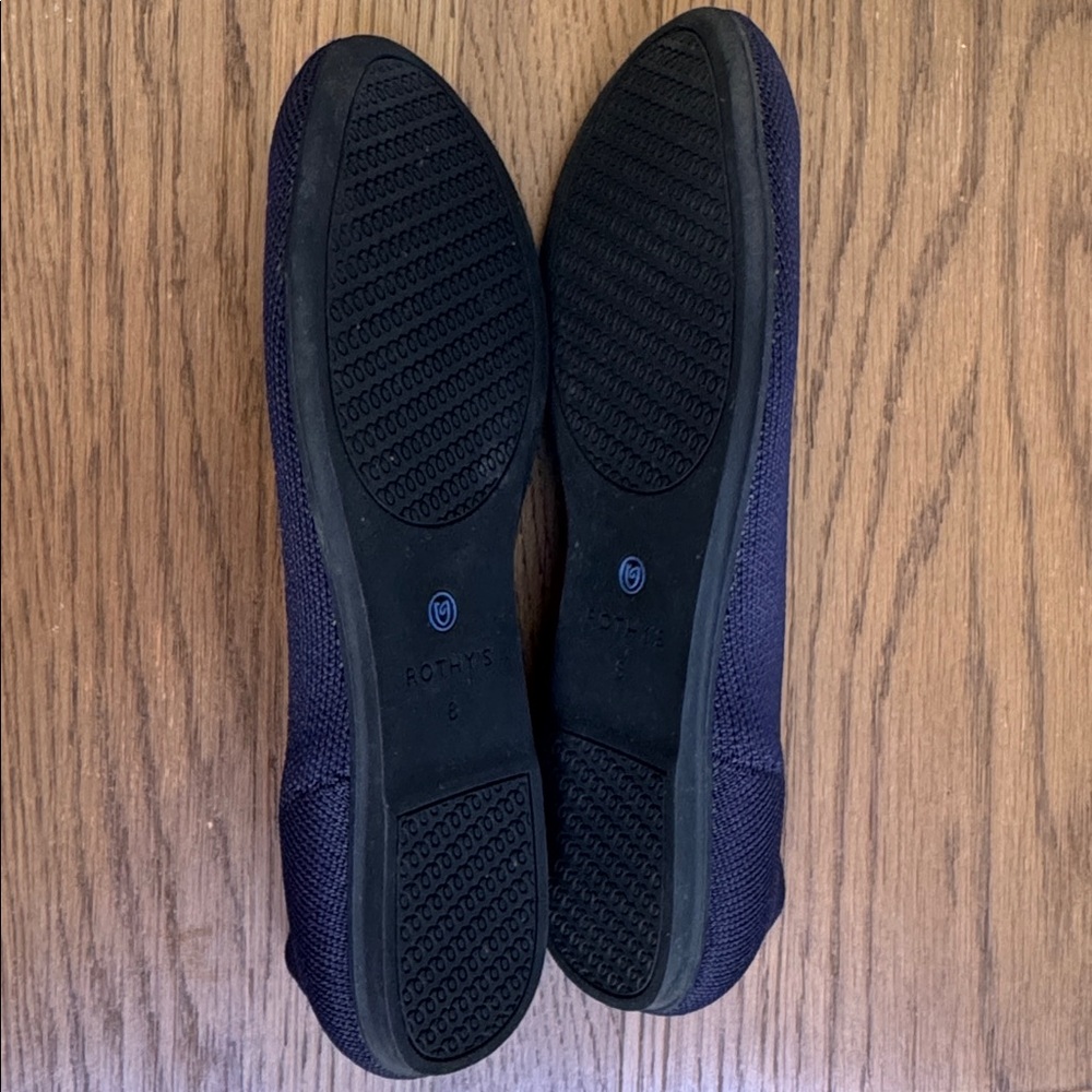 Rothy's Women's Round Toe Navy Flats Size 8 - Picture 4 of 8